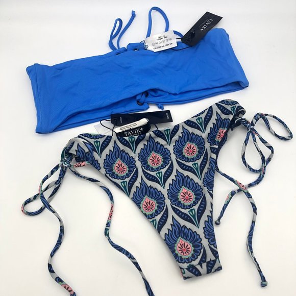 Tavik Blue Bikini Set with Adjustable Ties - Picture 4 of 5